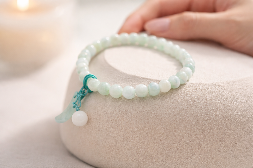 Serenity Jade Bead Bracelet